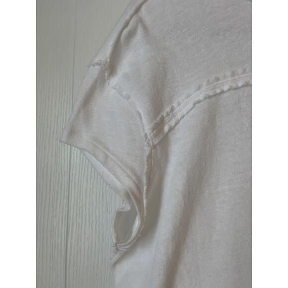 FREE PEOPLE WE THE FREE Cut Out Front Cotton Tee Sz XS - Picture 4 of 6